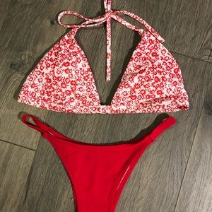 Floral Print Halter-Tie Bathing Suit ♥️